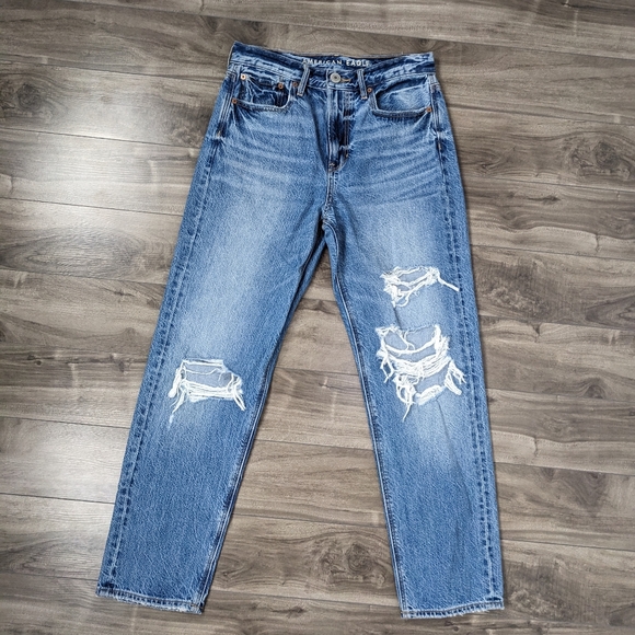 American Eagle 90s Boyfriend Jeans Size 0 - Picture 1 of 11